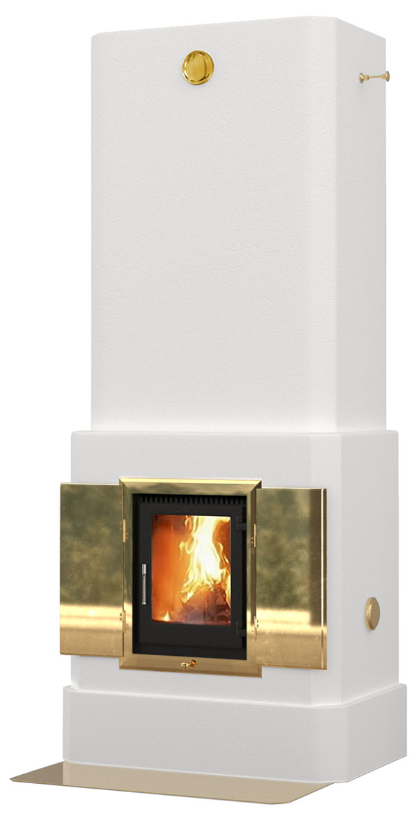 Gabriel Putsad rektangulär Kakelugnar frilagd