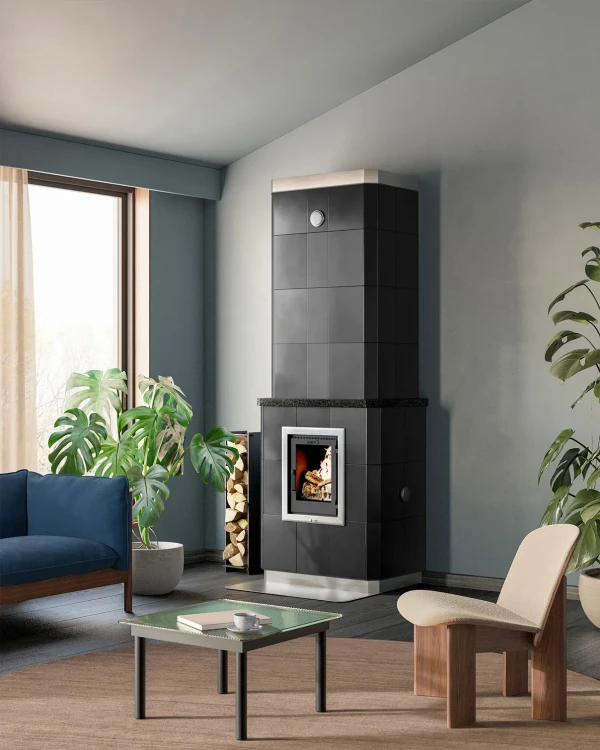 Gabriel Avanti Svart Kakelugnar miljöbild