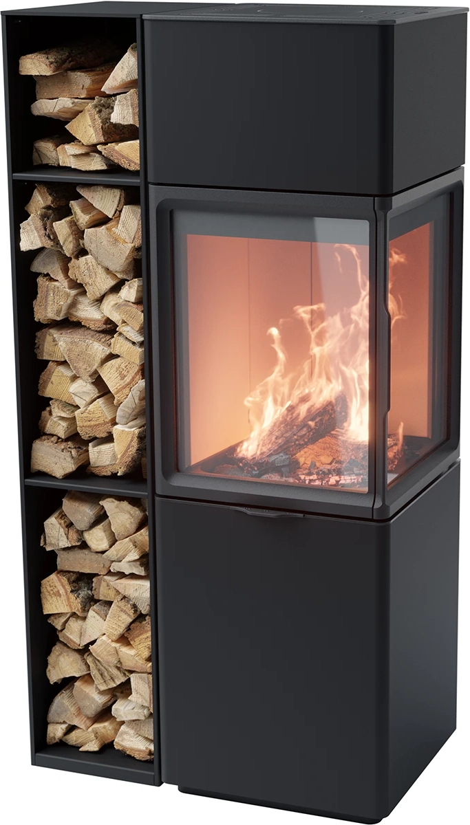 Contura 410 med vedfack