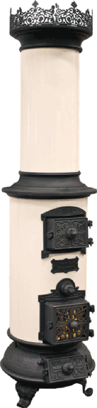 Westbo Classic Vit Emalj Braskaminer frilagd