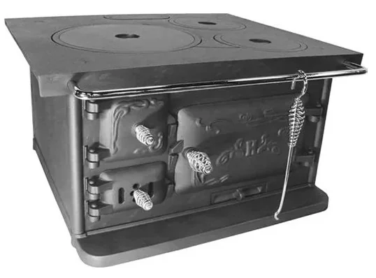 Westbo HVA 26 Stållucka Vedspisar frilagd