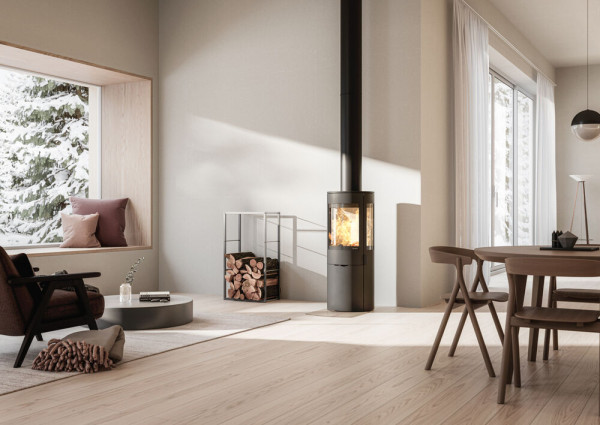 Origo med sidoglas Braskaminer miljöbild