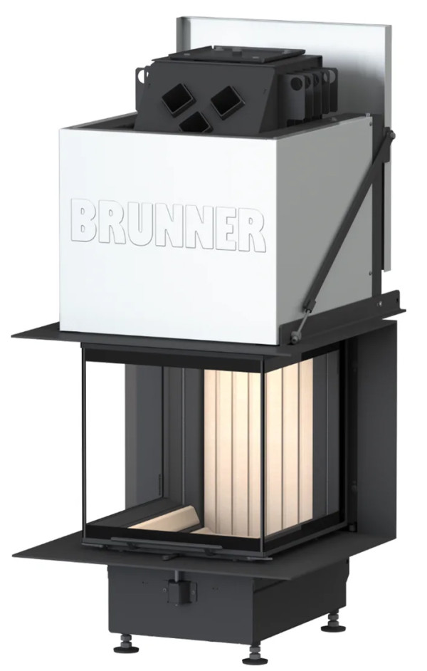 Brunner BKH 5.0 Panorama 45-45-45-45 ST Insatsskaminer frilagd