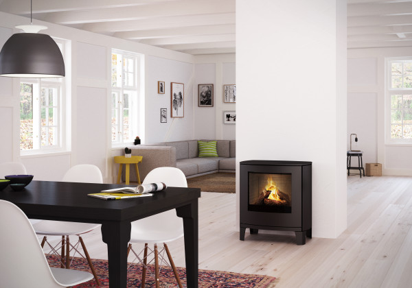 Rais Q-tee 2 C Gas Gaskaminer frilagd