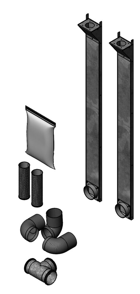 Capri Tilluftskanal för tilluftsskorsten Premodul Tillval frilagd