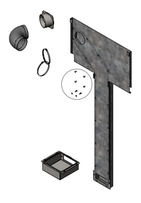 Tilluftskanal for DV-pipe N-29A/U Tillval frilagd