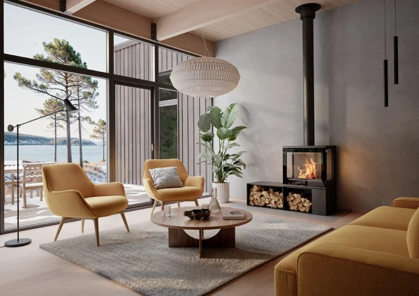 Rais 600 ART Braskaminer miljöbild