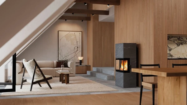 Tulikivi Siera 14 Täljstensugnar miljöbild