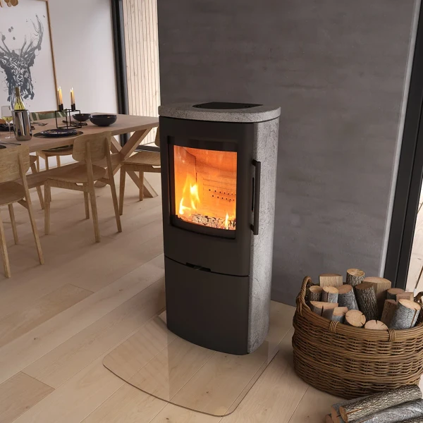 Termatech TT44HS-CG, TermaStone Grey Braskaminer miljöbild